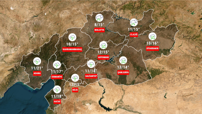 Deprem bölgesinde hava durumu